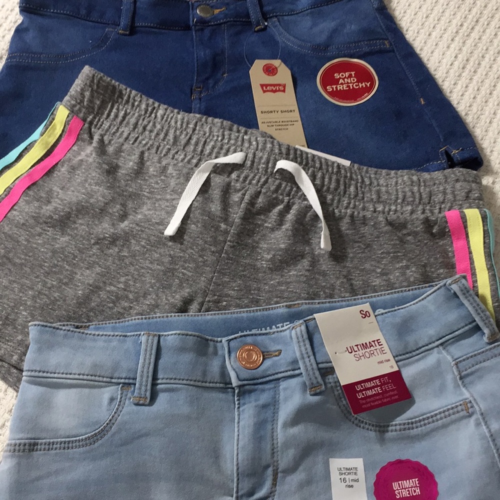 COPY - 3 pair shorts NWT Size 16 (Levi’s &SO)
